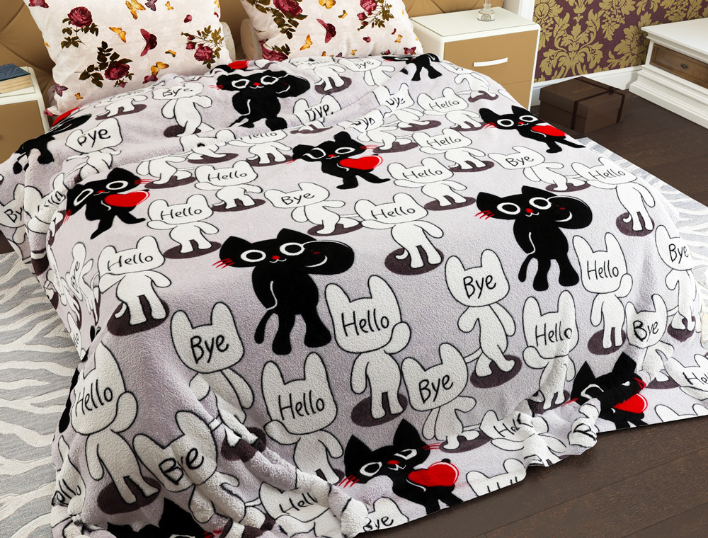 Полуторный флисовый плед №33312