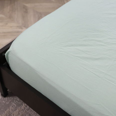 Простынь на резинке (160*200*25) мятная №1035