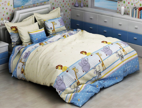 Тканина для постільної білизни Бязь "Gold" Lux дитяча GLB3090blue