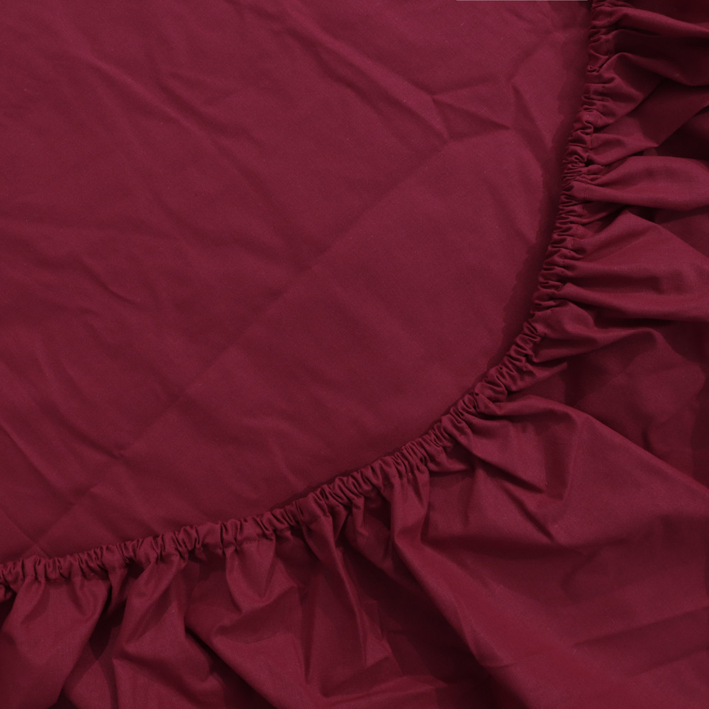 Простирадло на резинці (90*200*25) бордо №1029