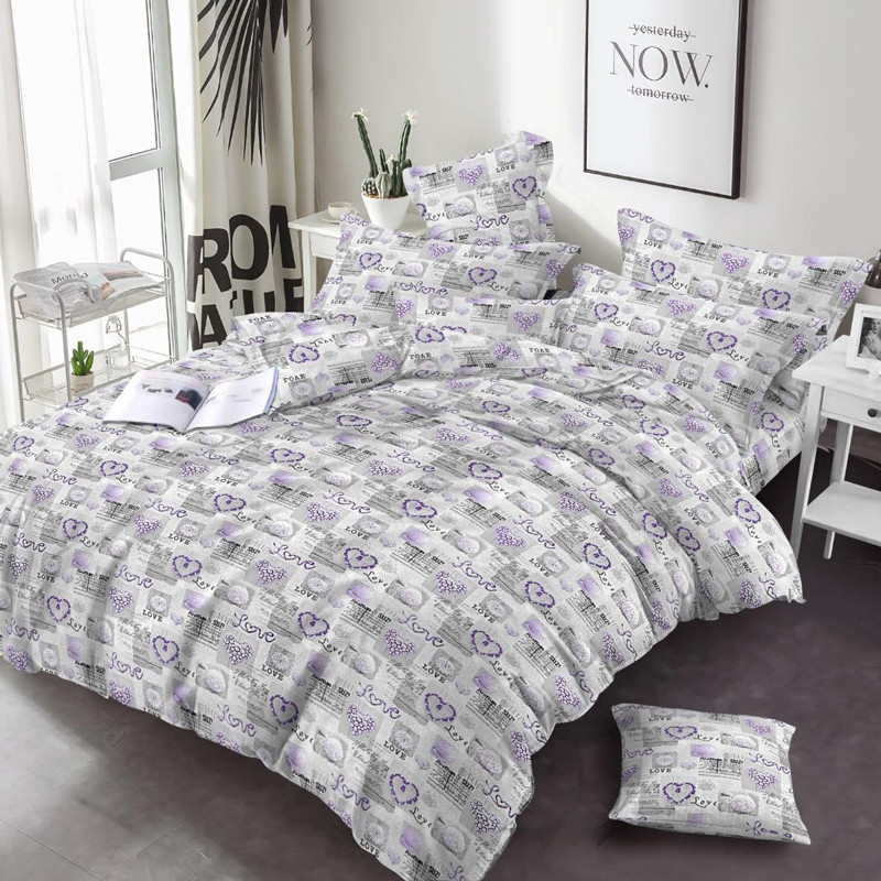 Ткань для постельного белья Бязь "Gold" Lux GL3401violet