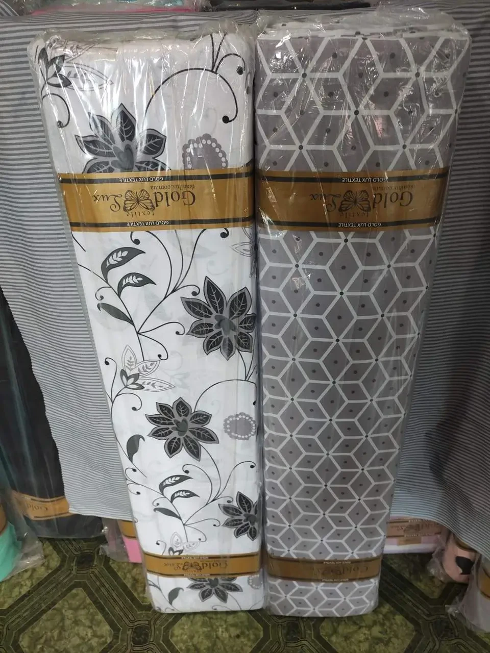 Ткань для постельного белья Бязь "Gold" Lux "Только цветок" GL1540 (A+B) - (50м+50м)