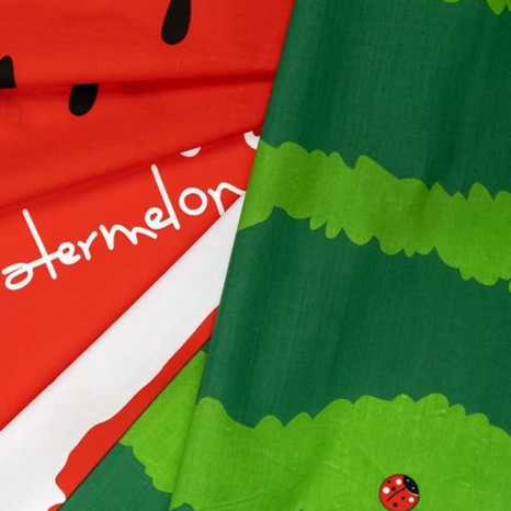 Ткань для постельного белья Бязь "Gold" Lux "Арбуз" GL1407 (A+B) - (50м+50м)