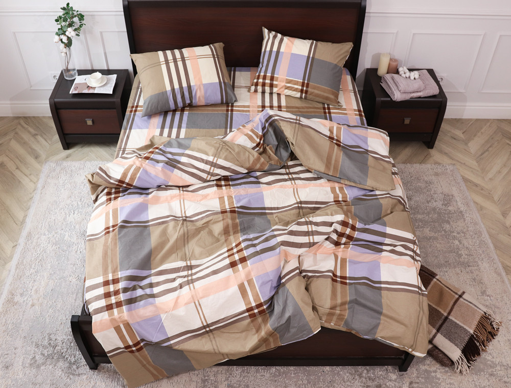 Двоспальний набір постільної білизни 180*220 із Бязі "Gold" №157984 Черешенка™