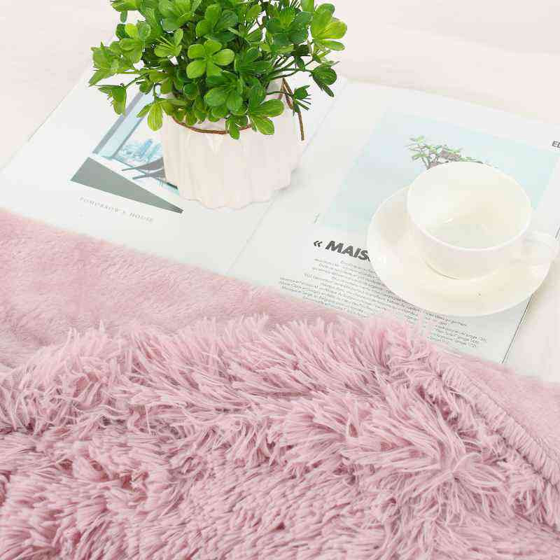 Євро-максі покривало-плед "травка" (240*220) - пудра