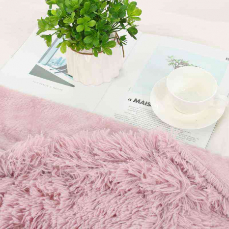 Євро-максі покривало-плед "травка" (240*220) - пудра