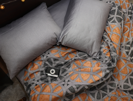 Двоспальний набір постільної білизни 180*220 із Сатину №030AB Черешенка™