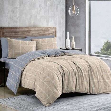 Тканина для постільної білизни Бязь "Gold" Lux GL9532beige (A+B) - (50м+50м)