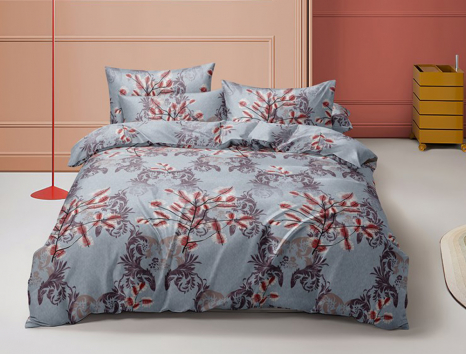 Семейный набор хлопкового постельного белья из Сатина №44231 Черешенка™