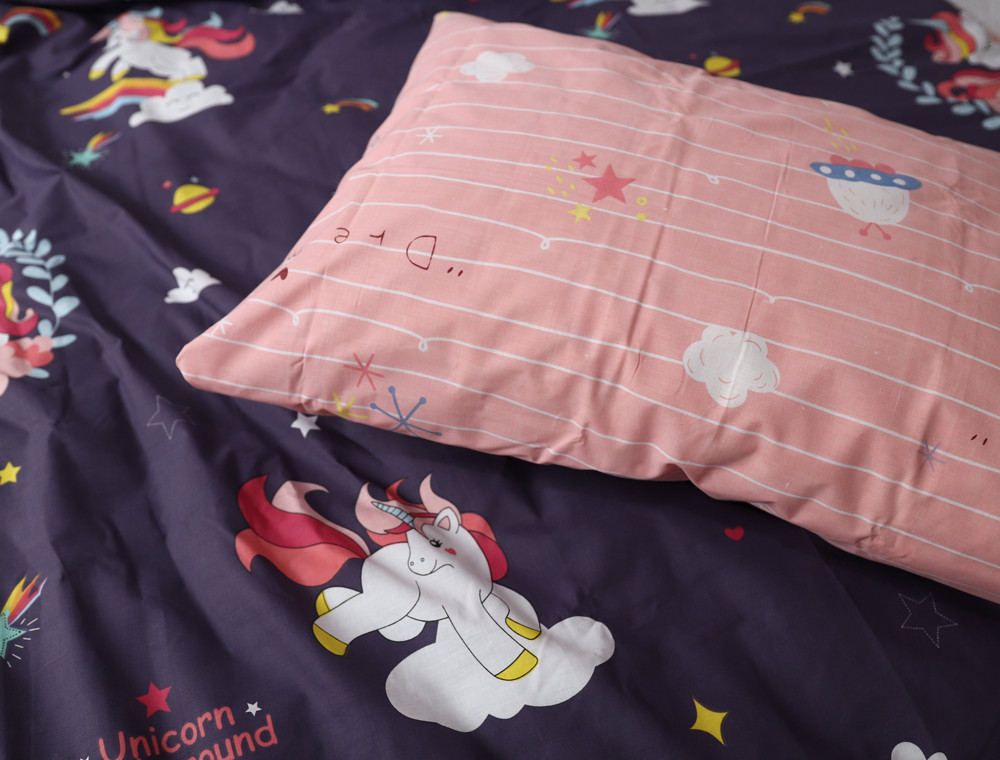 Полуторний набір постільної білизни 150*220 із Бязі "Gold" №164568AB Черешенка™