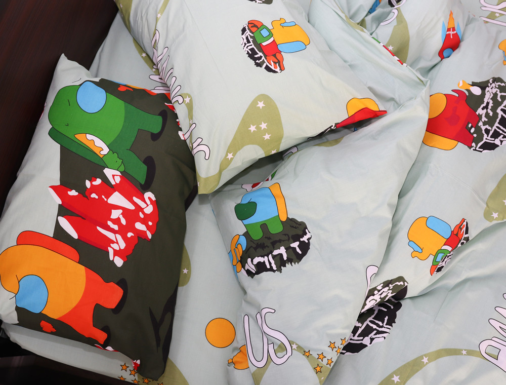 Полуторний набір постільної білизни 150*220 із Бязі "Gold" №167873 Черешенка™