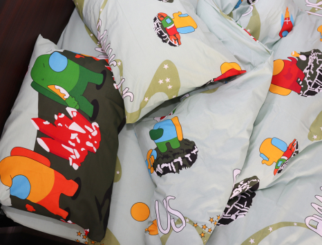 Полуторний набір постільної білизни 150*220 із Бязі "Gold" №167873 Черешенка™