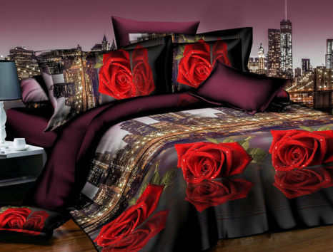 Полуторний набір постільної білизни 150*220 із Ранфорсу №18901 Черешенка™