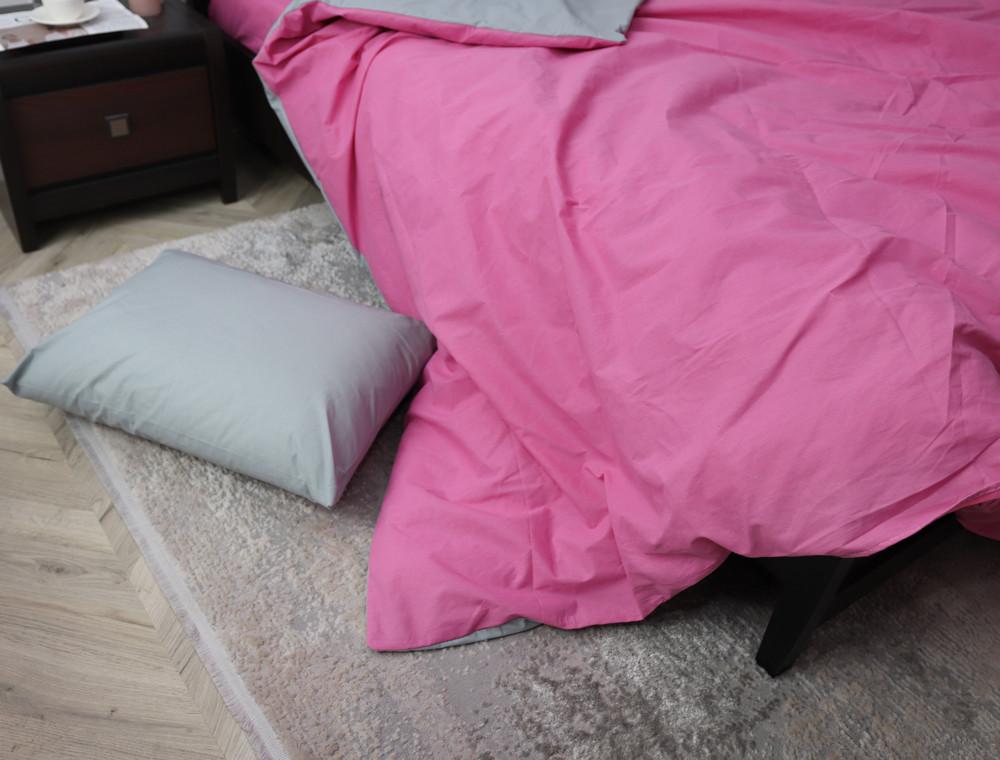 Євро-максі набір однотонної постільної білизни 200*220 із Бязі "Gold" №155512AB Черешенка™