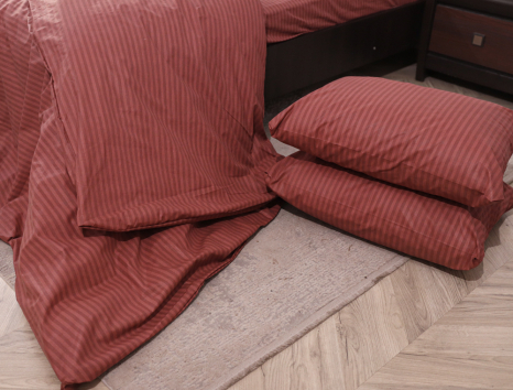 Семейный набор однотонного хлопкового постельного белья из Бязи "Gold" №153002 Черешенка™