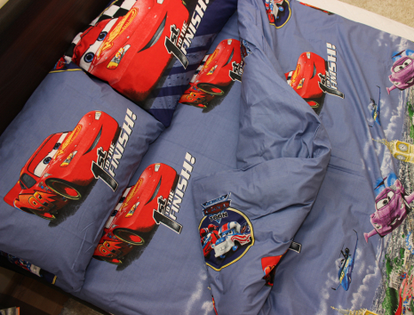 Полуторний набір постільної білизни 150*220 із Бязі "Gold" №164291 Черешенка™