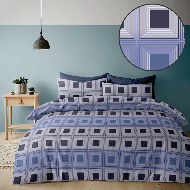 Тканина для постільної білизни Бязь "Gold" Lux GL3613-blue