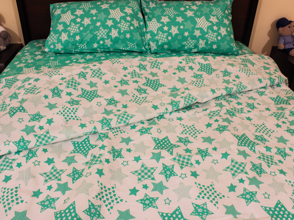 Євро-максі набір постільної білизни 200*220 із Бязі "Gold" №157230AB Черешенка™