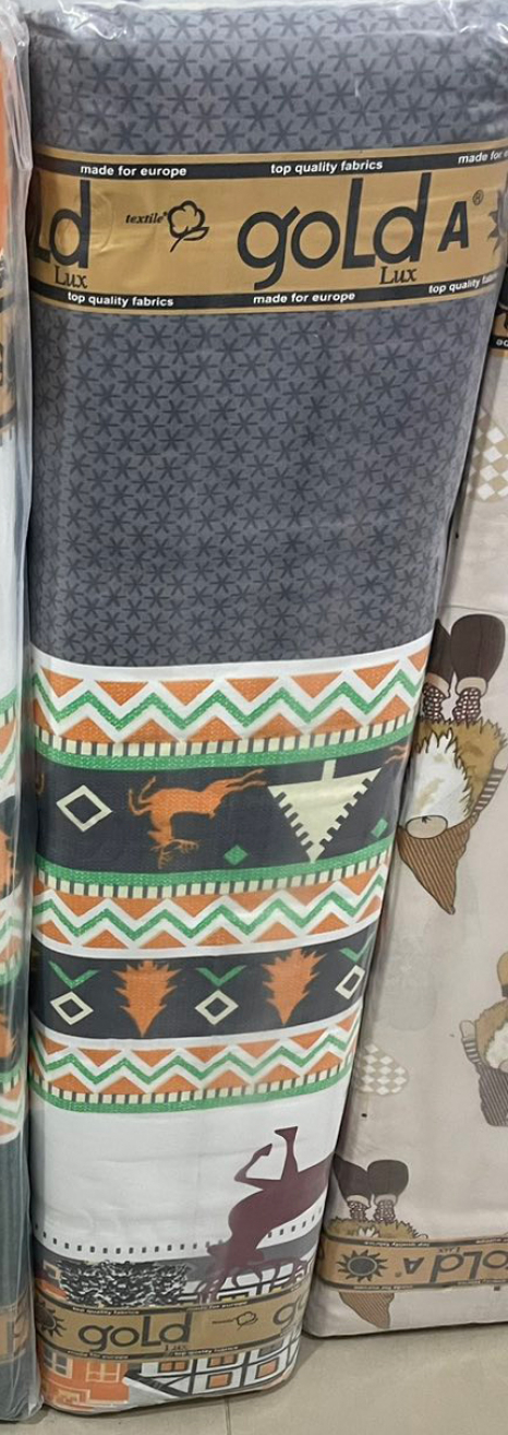 Ткань для постельного белья Бязь "Gold" Lux GL10240grey