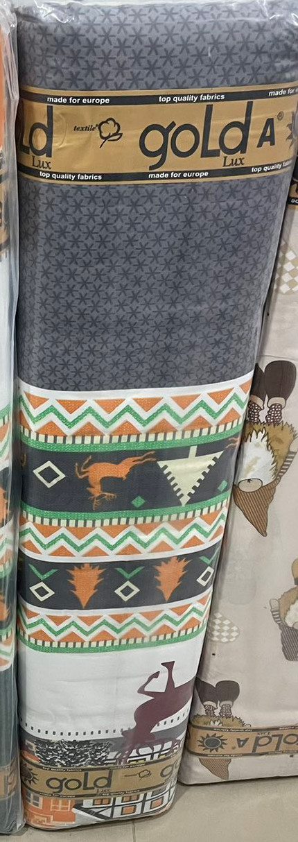 Ткань для постельного белья Бязь "Gold" Lux GL10240grey