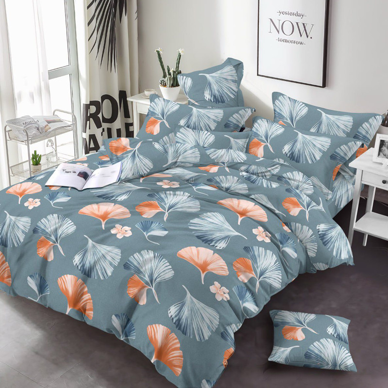 Тканина для постільної білизни Бязь "Gold" GLL3558blue-gold