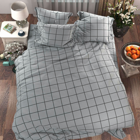 Ткань для постельного белья Бязь "Gold" Lux GL8005grey