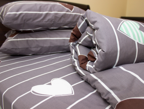 Полуторний набір постільної білизни 150*220 із Ранфорсу №182118 Черешенка™