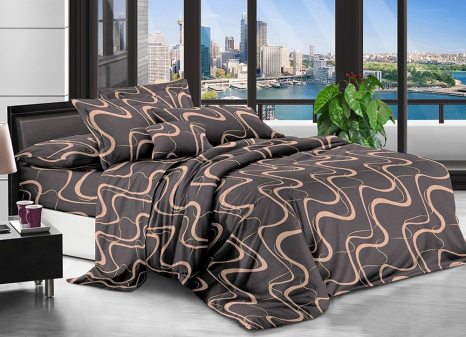 Сімейний набір постільної білизни 240*220 із полікотону №20384 Черешенька™