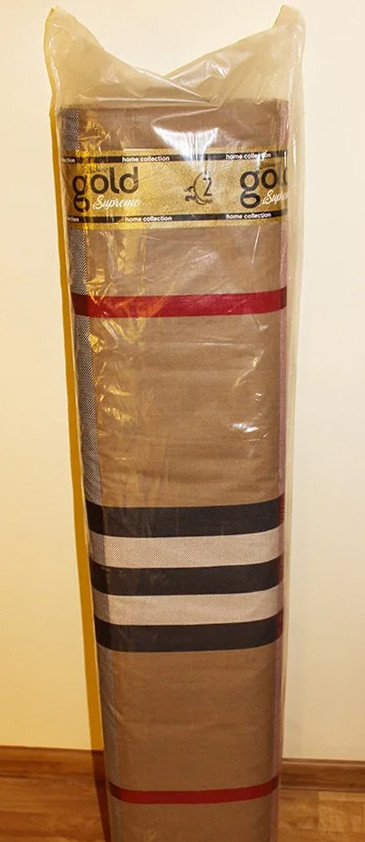 Ткань для постельного белья Бязь "Gold" Lux "Клетка (кофейный)" GL1197