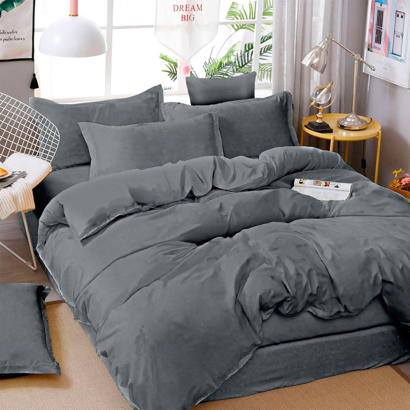 Ткань для постельного белья Бязь "Gold" Lux однотонная GLdrgrayV (50м)