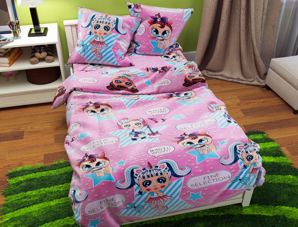 Полуторный набор постельного белья 150*220 из Бязи "Gold" №615048 Черешенка™