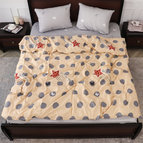 Полуторный набор постельного белья 150*220 из Сатина №051AB Черешенка™