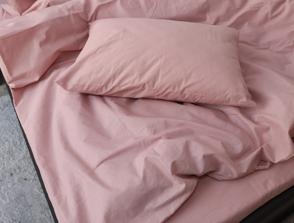 Полуторный набор однотонного постельного белья 150*220 из Бязи "Gold" №155530 Черешенка™