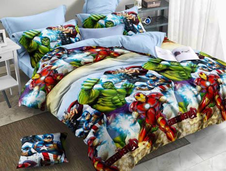 Полуторний набір постільної білизни 150*220 із Ранфорсу №173166 Черешенка™