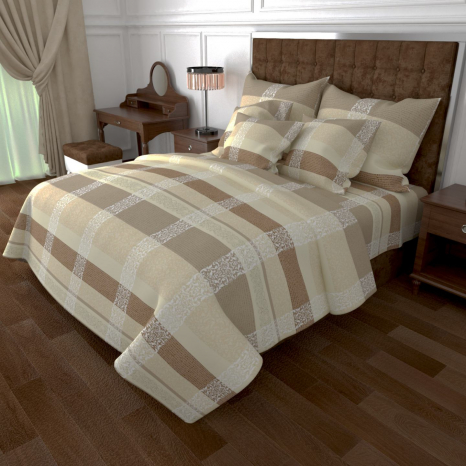 Тканина для постільної білизни Бязь "Gold" Lux GL6939beige