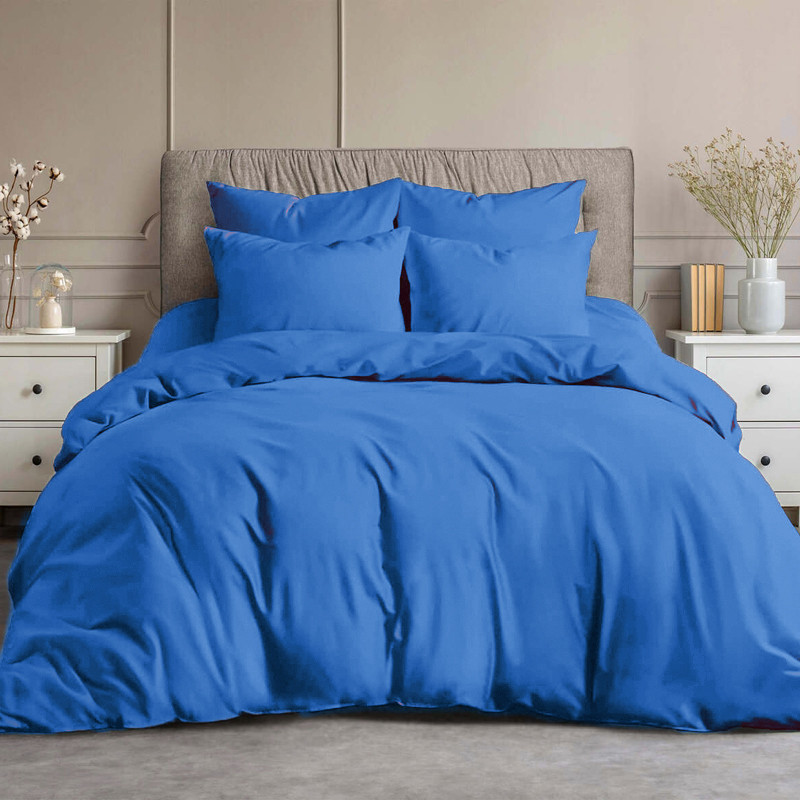 Тканина для постільної білизни Бязь "Gold" Lux однотонна GL0001blue (50м)