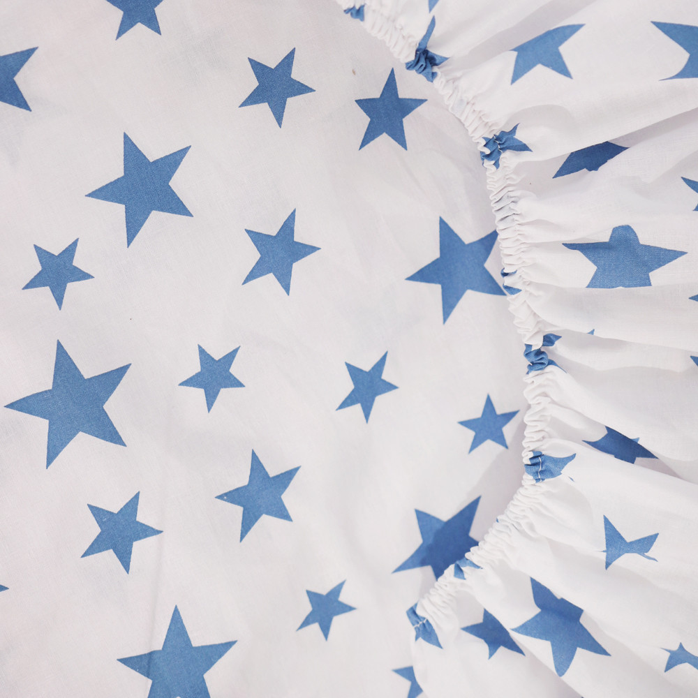 Простирадло на резинці (140*200*25) зірка на білому №661504