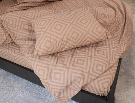 Полуторный набор постельного белья с ромбами 150*220 из Бязи "Gold" №158119 Черешенка™