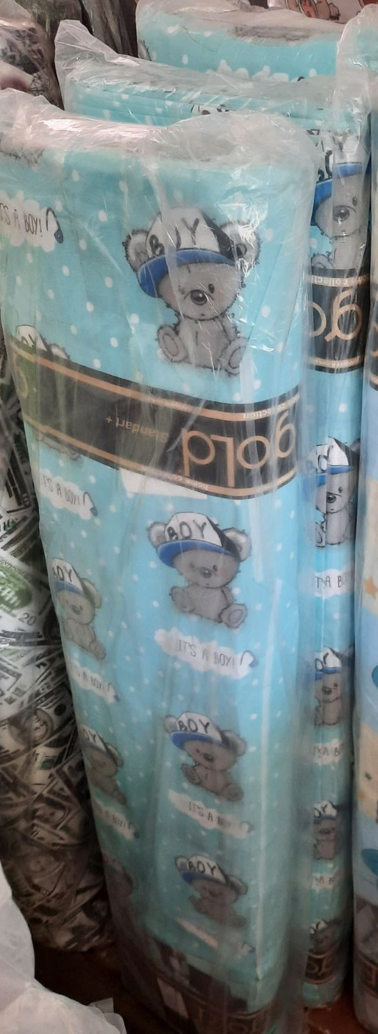 Ткань для постельного белья Бязь "Gold" Lux детская GLB2044blue