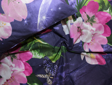 Семейный набор хлопкового постельного белья из Бязи "Gold" №15671 Черешенка™