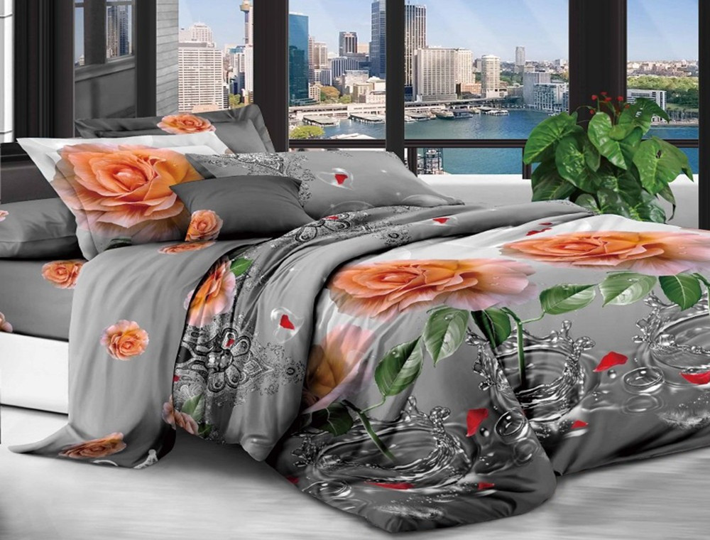 Двоспальний набір постільної білизни 180*220 із полікотону №201984 Черешенька™