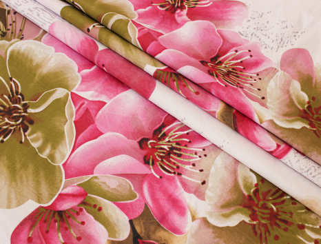 Тканина для постільної білизни Бязь "Gold" Lux "Квіткова весна" GL625