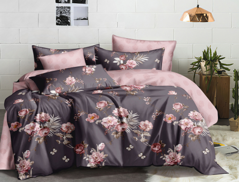 Сімейний набір постільної білизни із Сатину №107AB Черешенка™