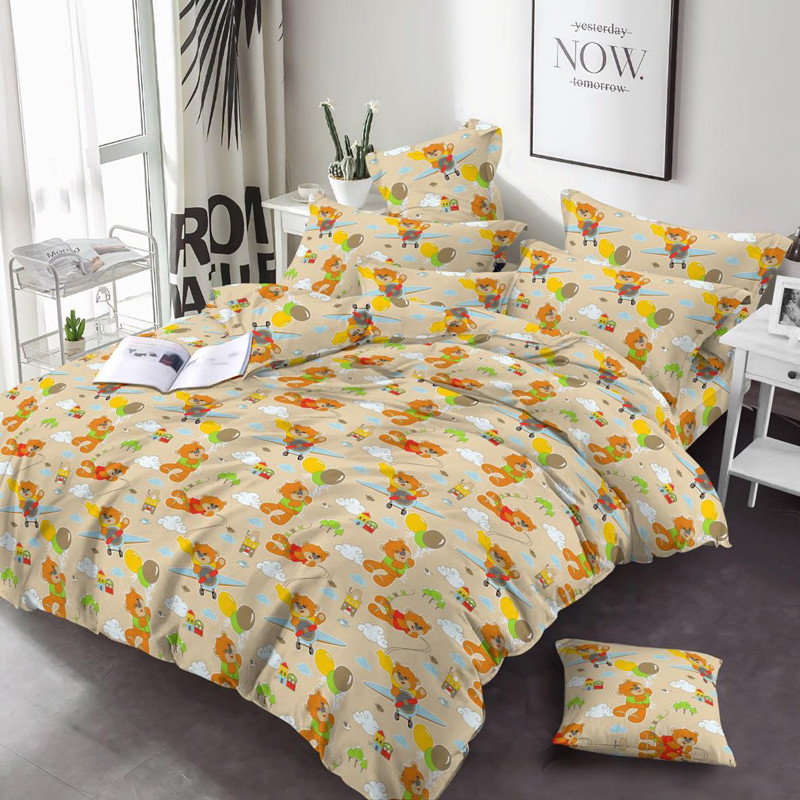 Ткань для постельного белья Бязь "Gold" Lux детская GLB317beige