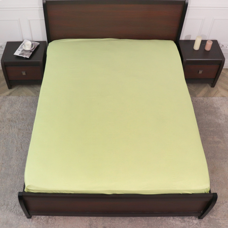 Простынь на резинке (160*200*25) салатового цвета №2525