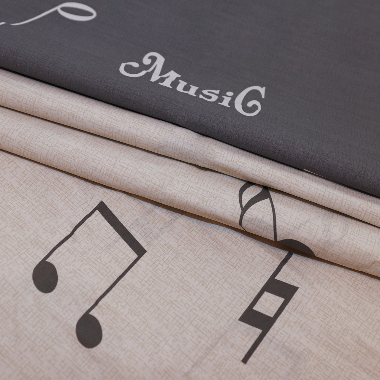 Тканина для постільної білизни Бязь "Gold" Lux "Просто музика" GL1541 (A+B) - (50м+50м)