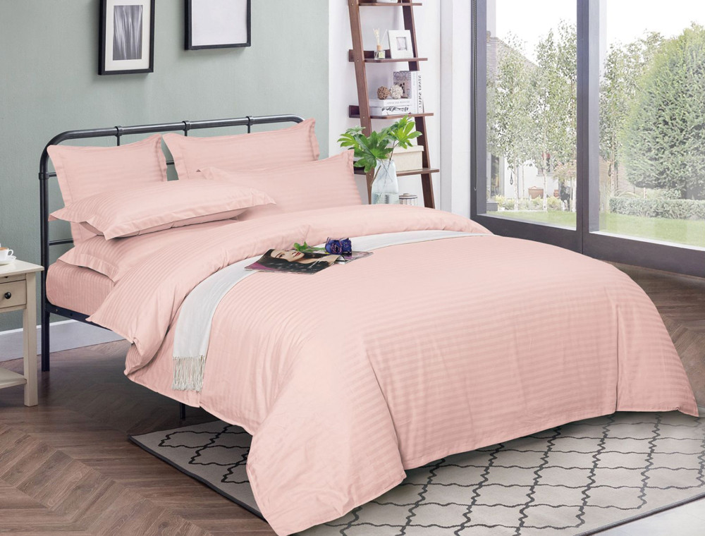 Євро-максі набір постільної білизни 200*220 зі Страйп Сатину №541605 KRISPOL™