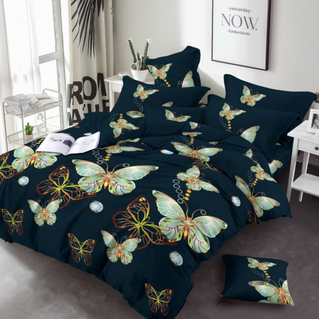 Ткань для постельного белья Бязь "Gold" Lux GL3696green