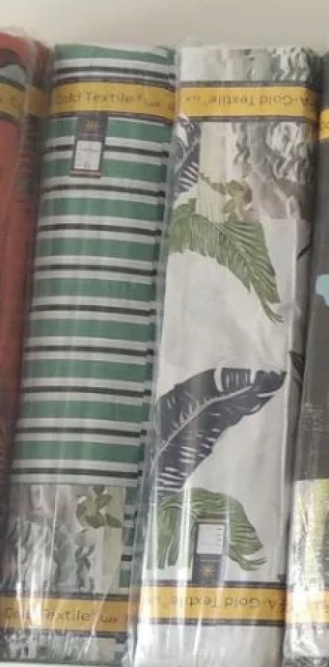 Тканина для постільної білизни Бязь "Gold" Lux "Тропічна мрія" GL1415 (A+B) - (50м+50м)