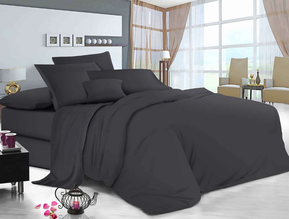 Тканина для постільної білизни Бязь "Gold" Lux однотонна GL1027graphite (50м)